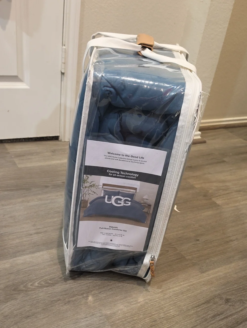 UGG Haven Full/Queen Comforter Set- Pacific Blue
